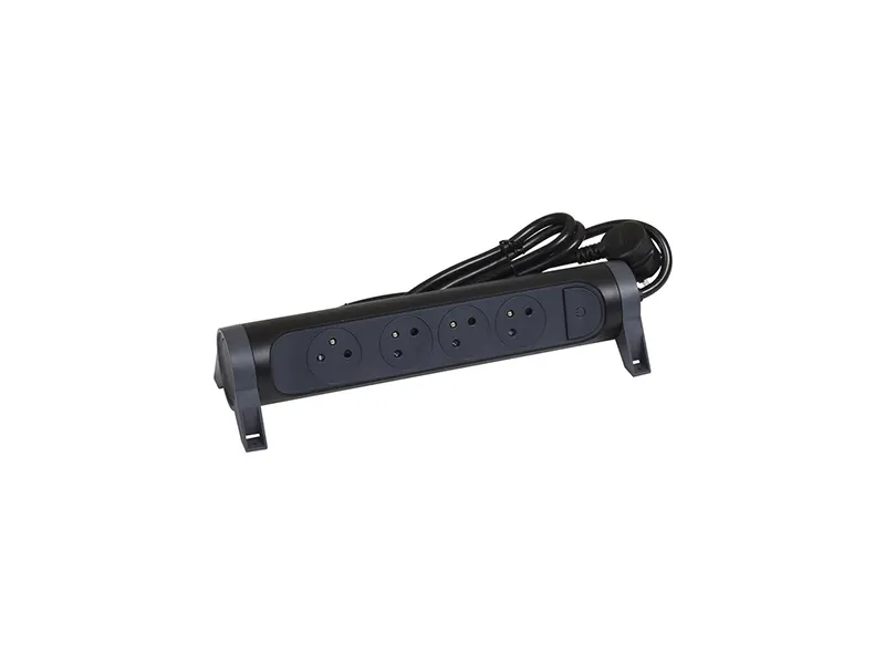 Rallonge multiprise rotative avec 4 prises de courant Surface , interrupteur et cordon